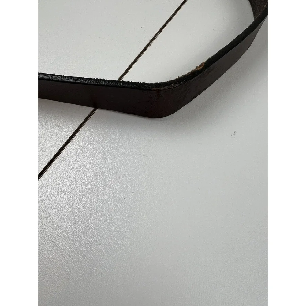 Coach Belt Brown  Cowhide Leather Brass Buckle Made In Italy 7/8